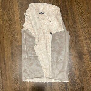 Saks shearling/suede vest
